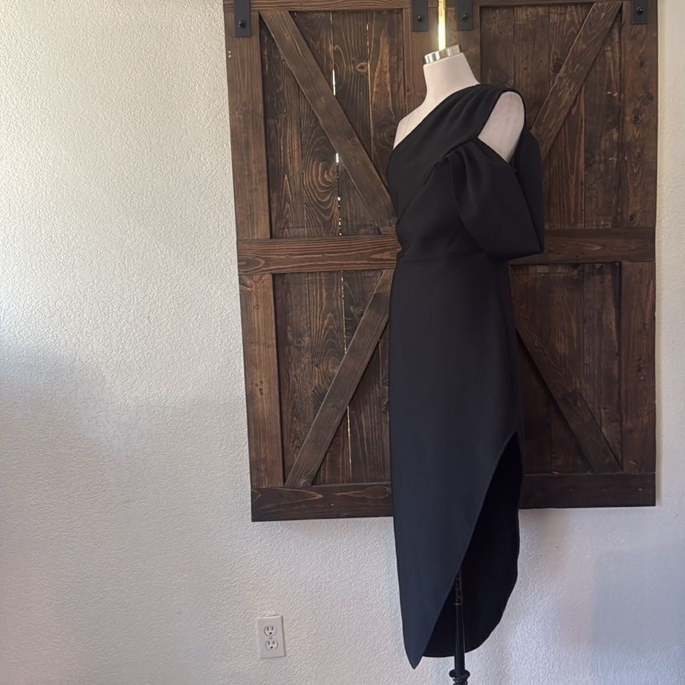 One Shoulder Side Split Asymmetrical Bodycon Midi… - image 4
